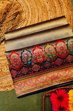 Banarasi Navy Blue Blended Moonga Silk Saree