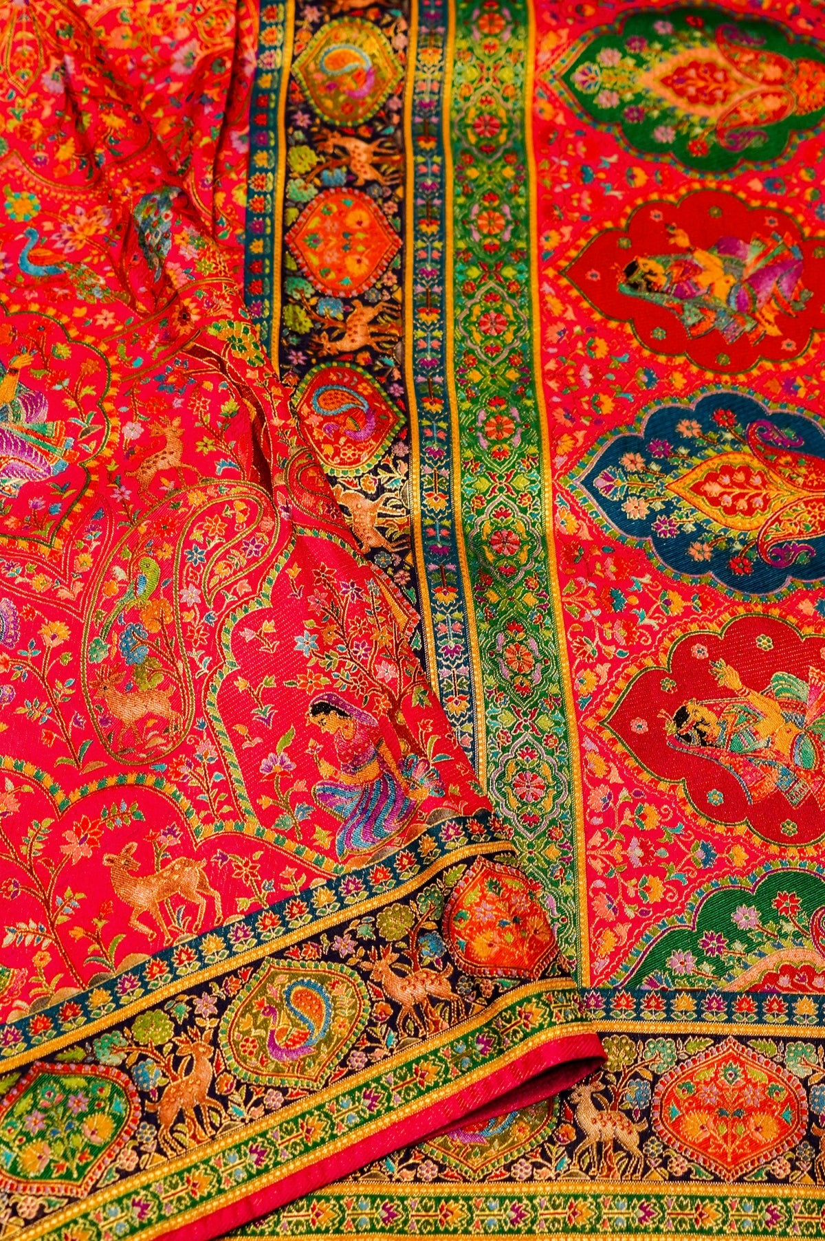 Banarasi Pink Blended Moonga Silk Saree