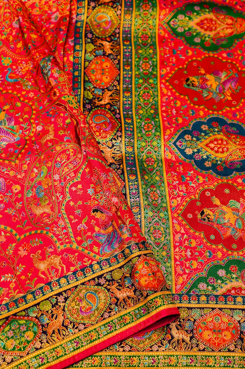 Banarasi Pink Blended Moonga Silk Saree
