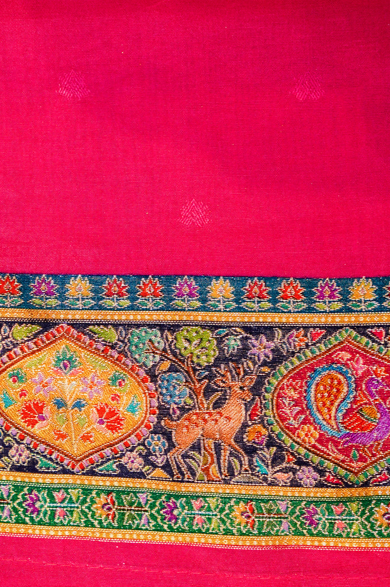 Banarasi Pink Blended Moonga Silk Saree