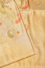 Handwoven Off White Banarasi Blended Silk Saree