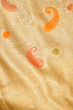 Handwoven Off White Banarasi Blended Silk Saree