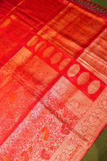 Handwoven Pink Banarasi Blended Silk Saree