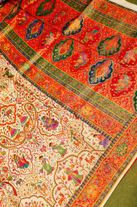 Banarasi White Blended Moonga Silk Saree