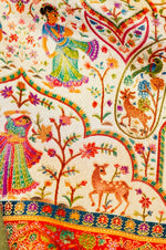 Banarasi White Blended Moonga Silk Saree