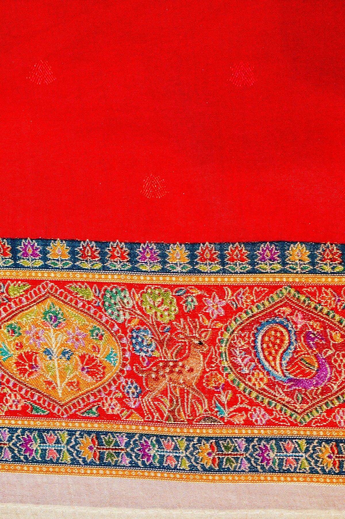Banarasi White Blended Moonga Silk Saree