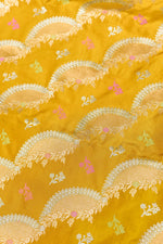 Honey Yellow Meenakari Katan Silk Handwoven Banarasi Saree