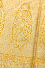 Honey Yellow Meenakari Katan Silk Handwoven Banarasi Saree