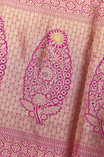 Handwoven Magenta Banarasi Katan Silk Saree