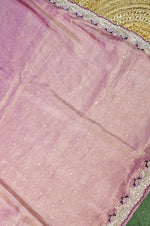 Designer lavender Tissue Silk Saree