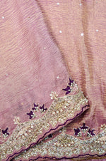 Designer lavender Tissue Silk Saree