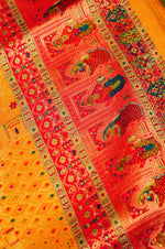 Banarasi Yellow Blended Moonga Silk Saree