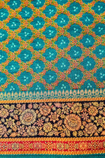 Banarasi Teal Blue Blended Moonga Silk Saree