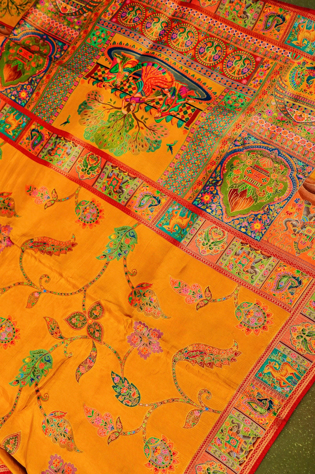 Banarasi Yellow Blended Moonga Silk Saree