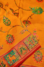 Banarasi Yellow Blended Moonga Silk Saree