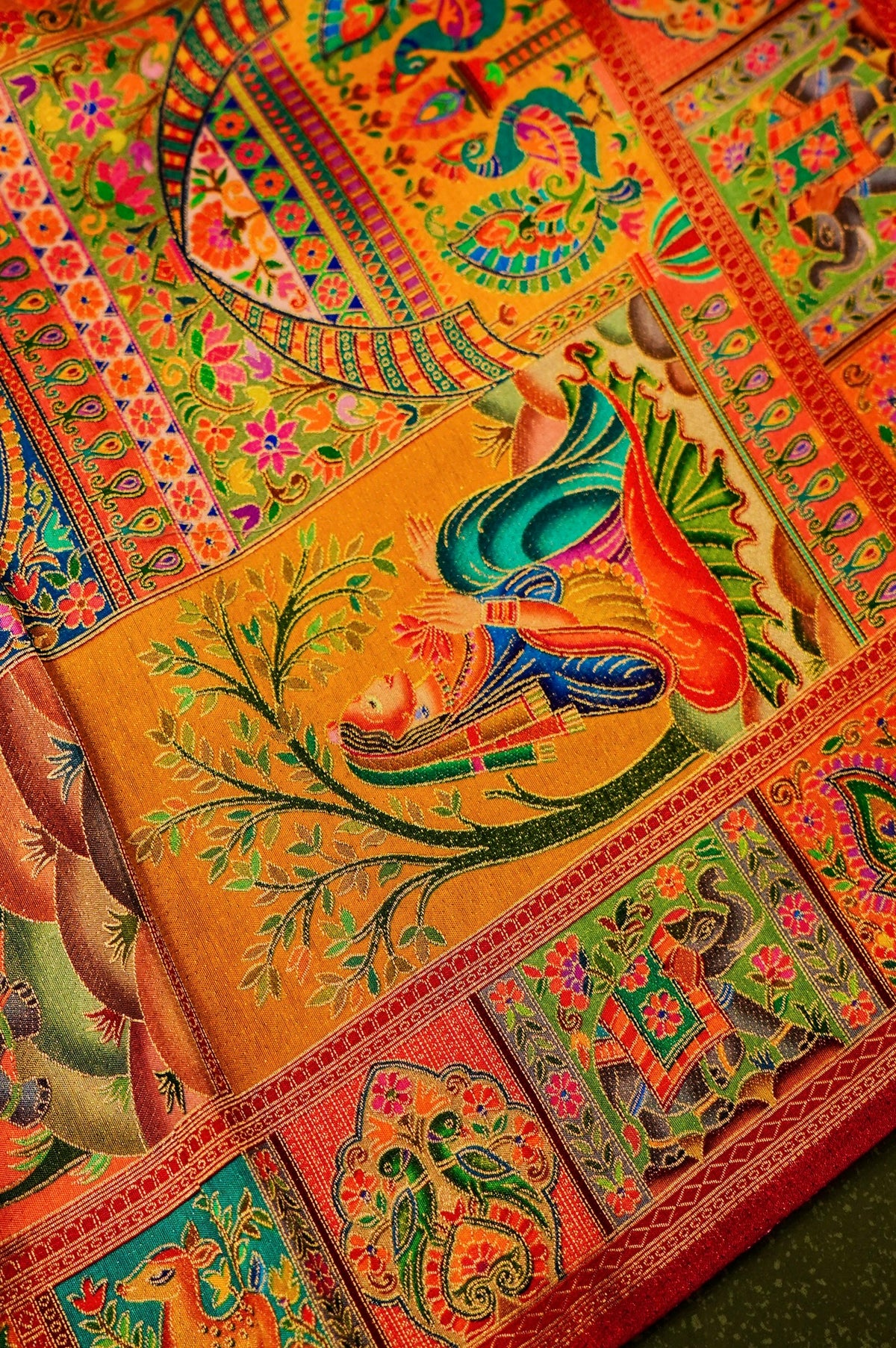 Banarasi Yellow Blended Moonga Silk Saree