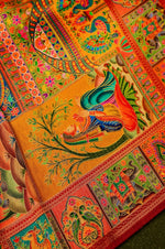 Banarasi Yellow Blended Moonga Silk Saree