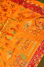 Banarasi Yellow Blended Moonga Silk Saree