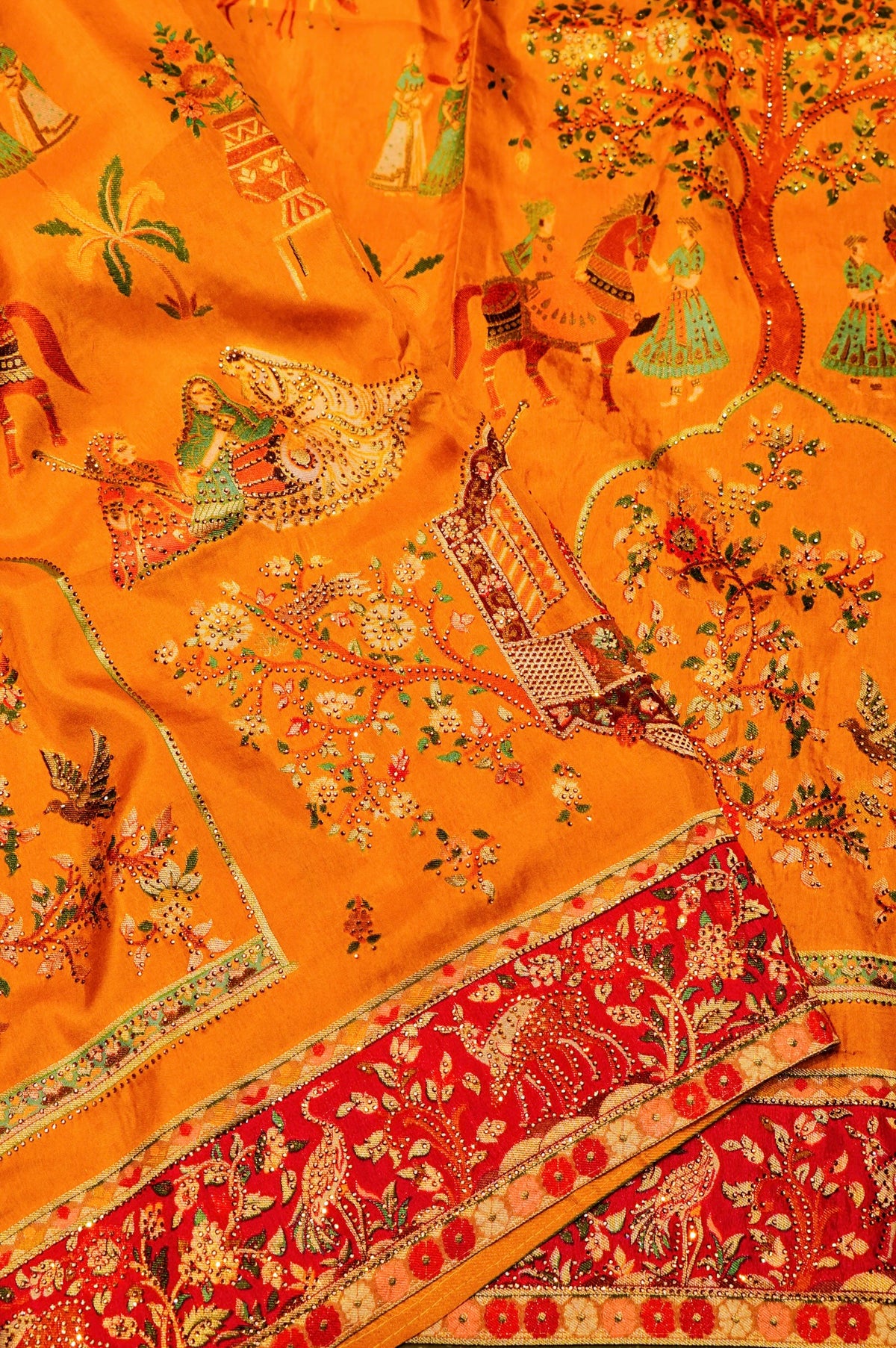 Banarasi Yellow Blended Moonga Silk Saree