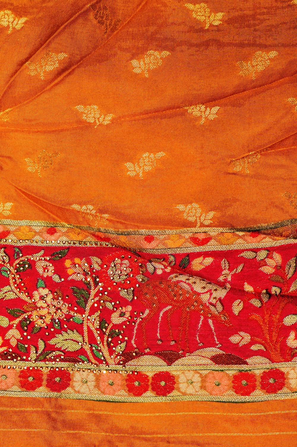 Banarasi Yellow Blended Moonga Silk Saree