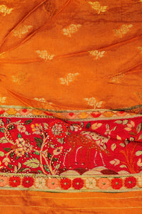 Banarasi Yellow Blended Moonga Silk Saree