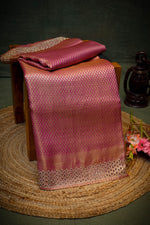 Designer Pink Blended Katan Silk Saree