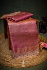 Designer Pink Blended Katan Silk Saree