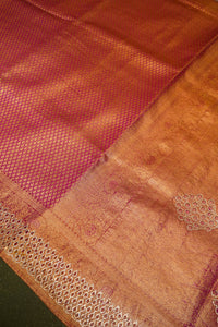 Designer Pink Blended Katan Silk Saree