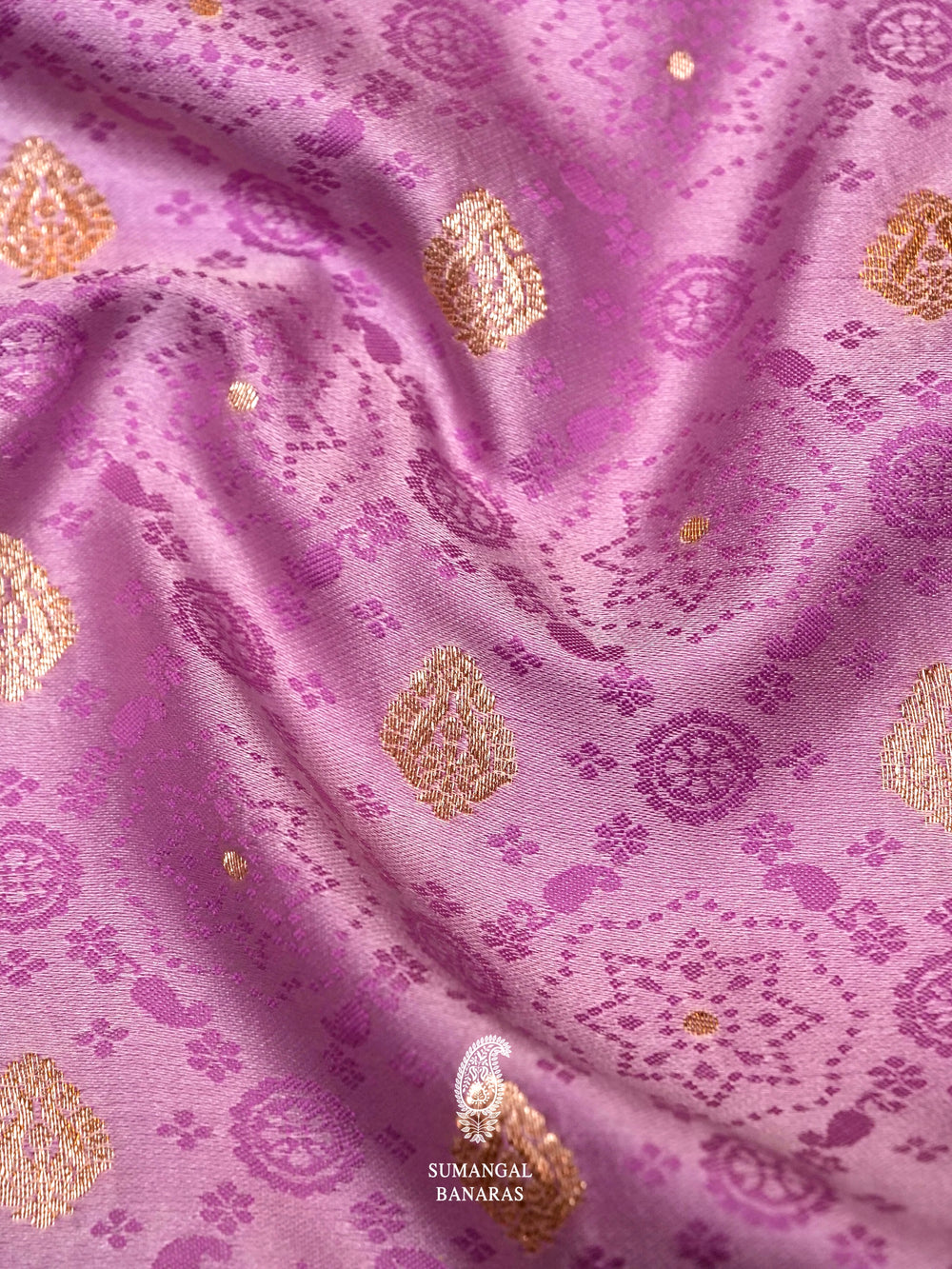 Banarasi Lavender Blended Katan Soft Silk Saree