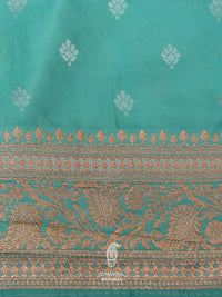 Banarasi Sky Blue Blended Katan Soft Silk Saree