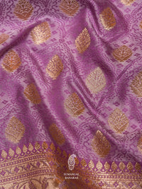 Banarasi Lavender Blended Katan Soft Silk Saree