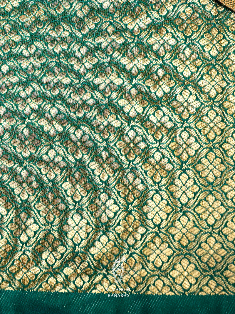 Banarasi Teal Green Blended SIlk Saree