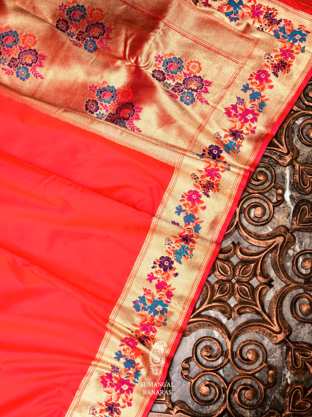 Banarasi Red Blended SIlk Saree