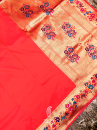 Banarasi Red Blended SIlk Saree