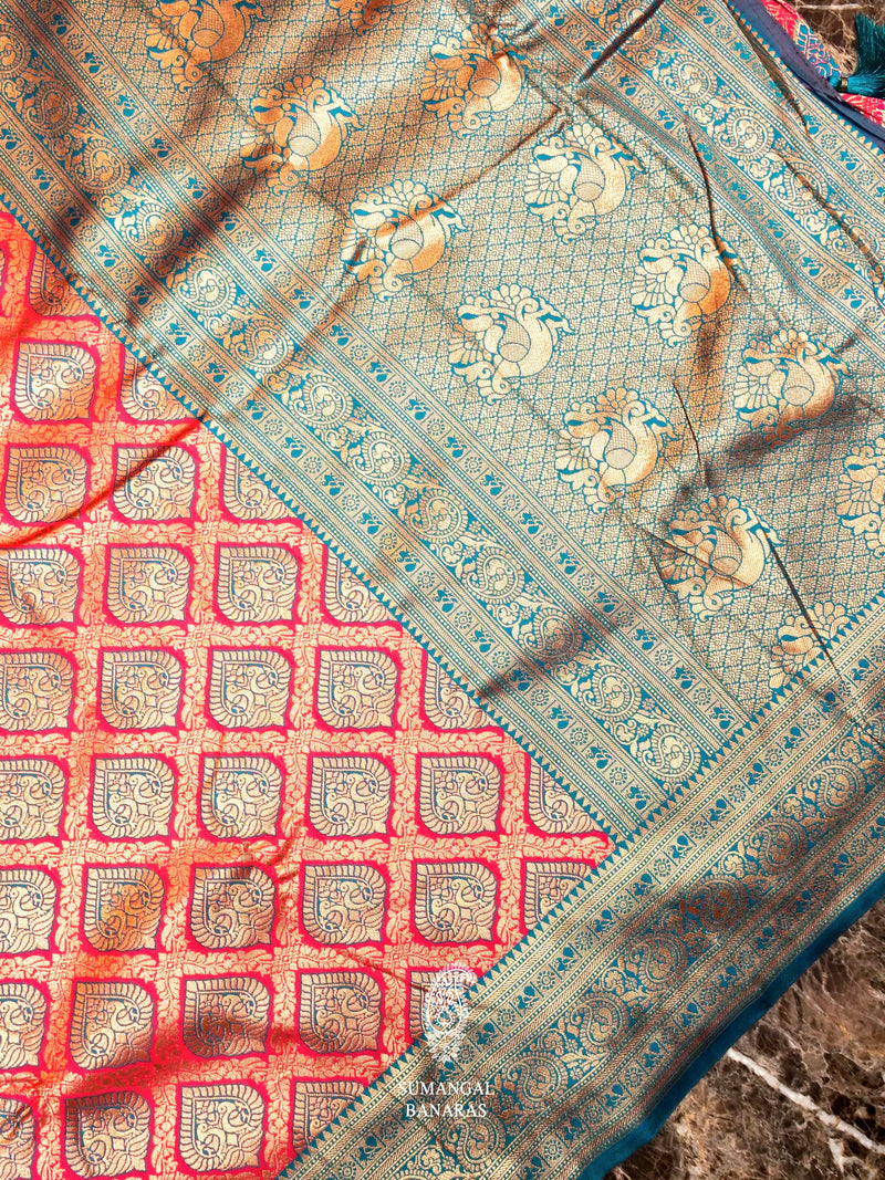 Banarasi Pink Blended SIlk Saree