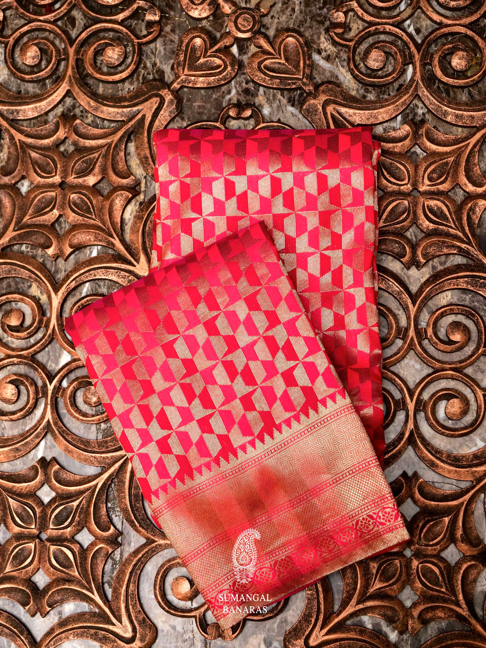 Banarasi Red Blended SIlk Saree