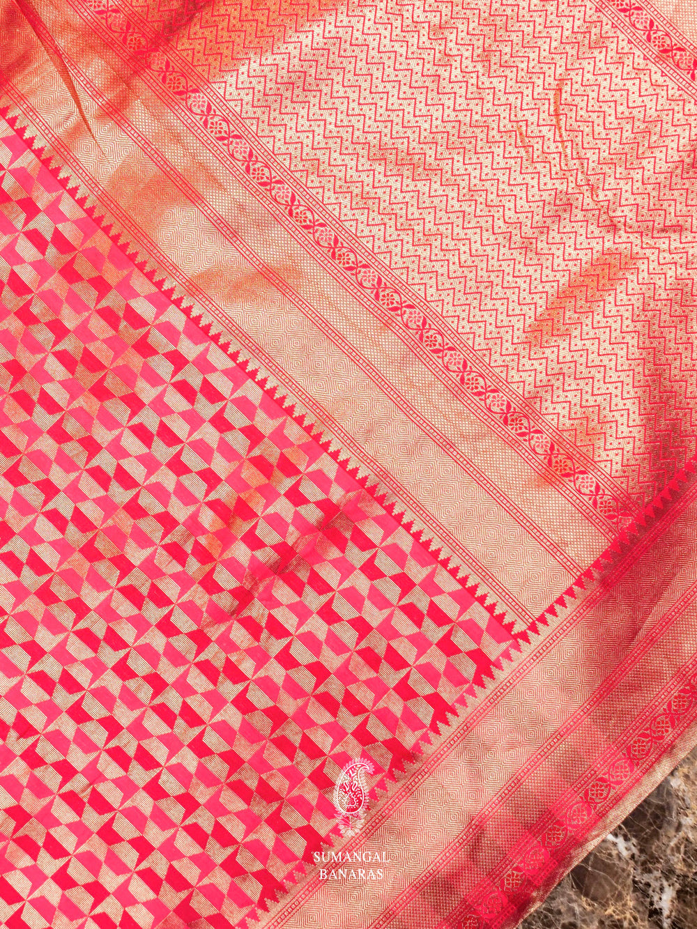 Banarasi Red Blended SIlk Saree
