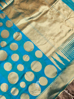 Banarasi Tufts Blue Blended Silk Saree