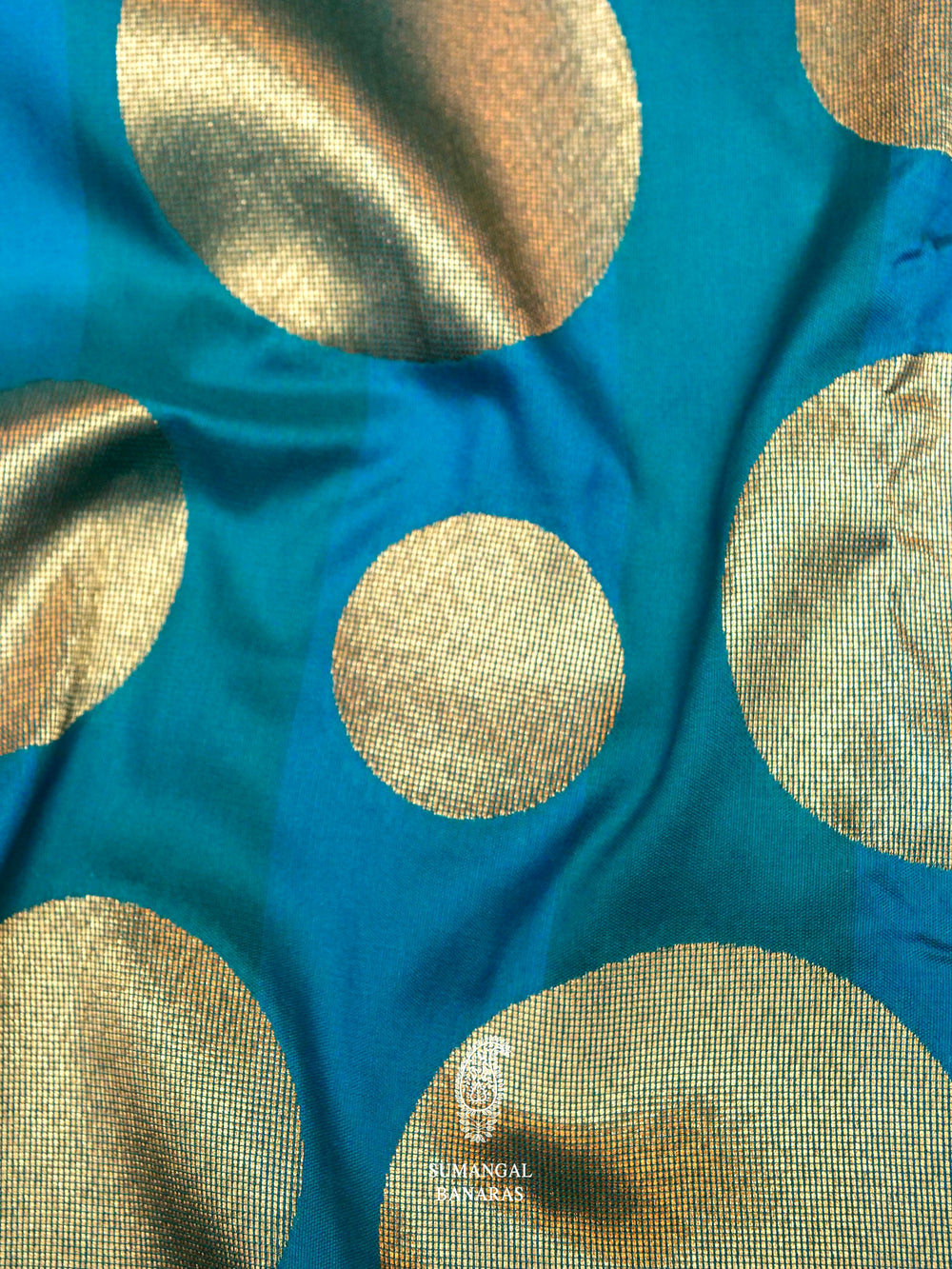 Banarasi Tufts Blue Blended Silk Saree