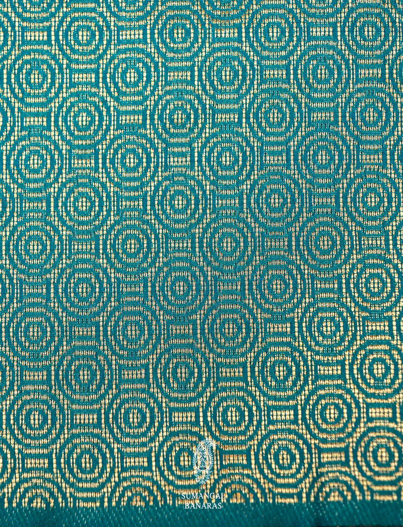 Banarasi Tufts Blue Blended Silk Saree