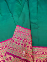 Banarasi Teal Green Blended Silk Saree
