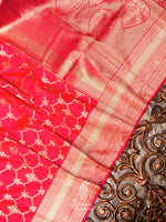 Banarasi Red Rangkat Blended Silk Saree