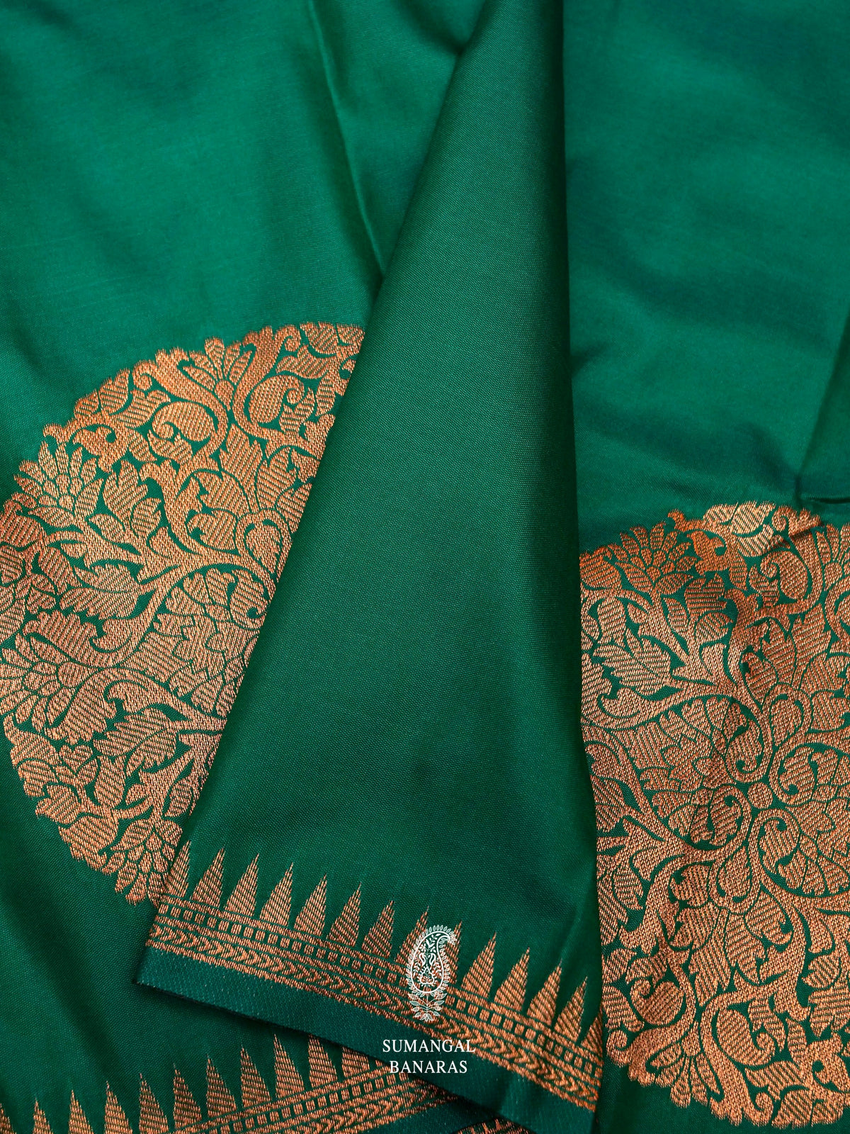Banarasi Green Blended Silk Saree