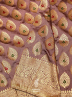 Banarasi Mauve Blended Silk Saree