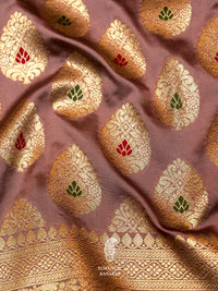 Banarasi Mauve Blended Silk Saree