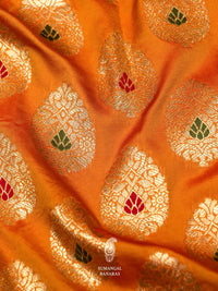 Banarasi Mustard Blended Silk Saree