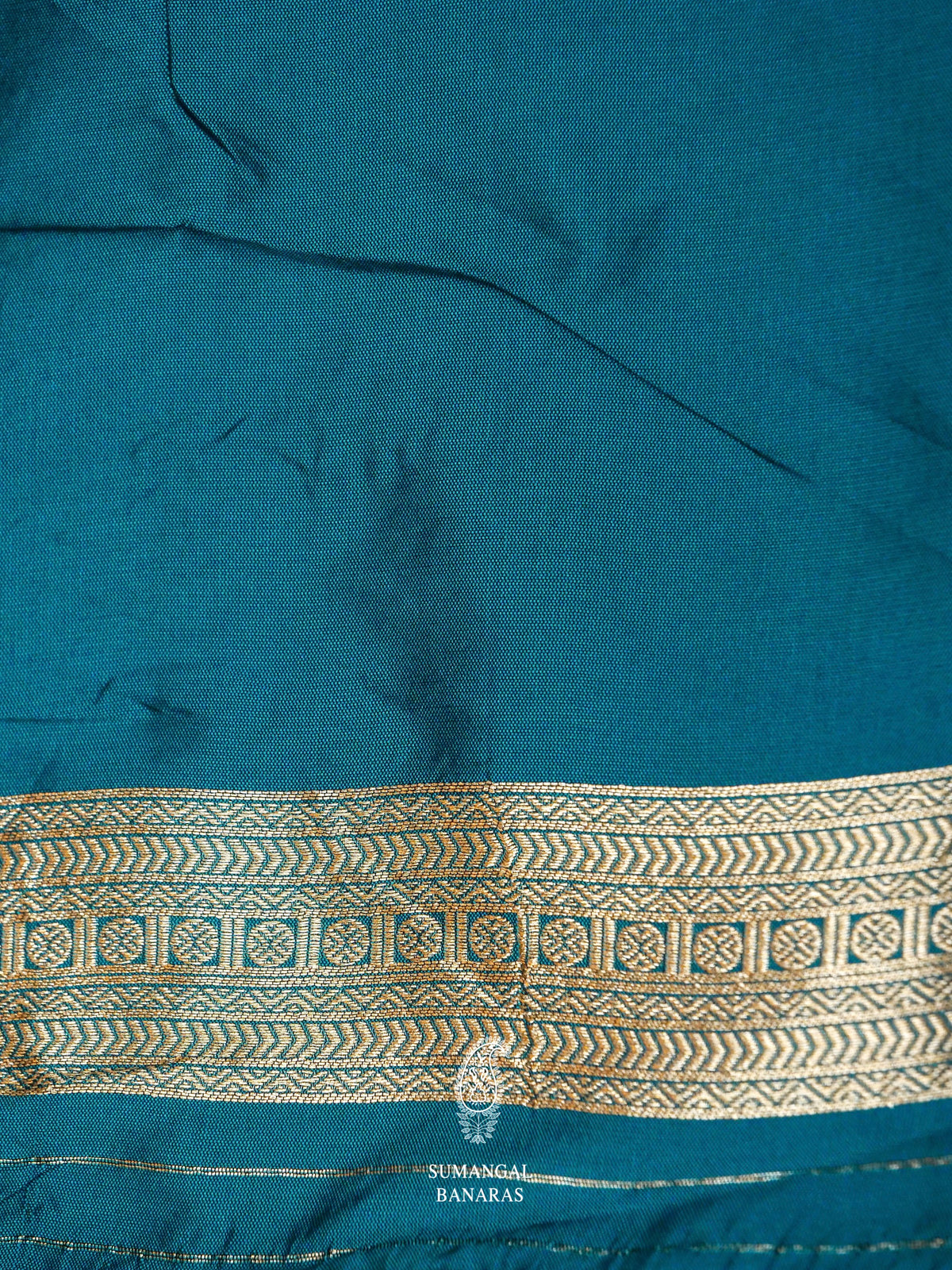 Banarasi Teal Blue Blended Katan Silk Saree