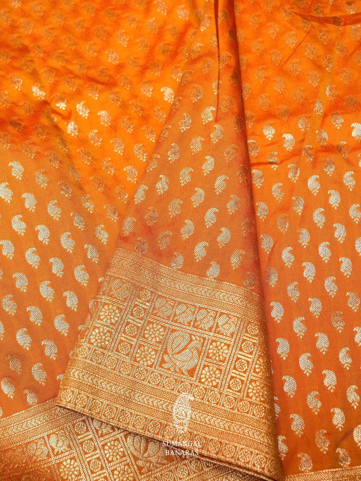 Banarasi Mustard Blended Silk Saree