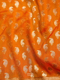 Banarasi Mustard Blended Silk Saree