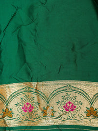 Banarasi Green Blended Katan Silk Saree